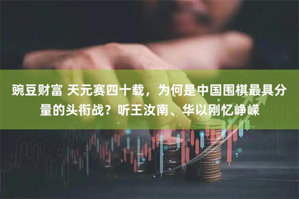豌豆财富 天元赛四十载，为何是中国围棋最具分量的头衔战？听王汝南、华以刚忆峥嵘
